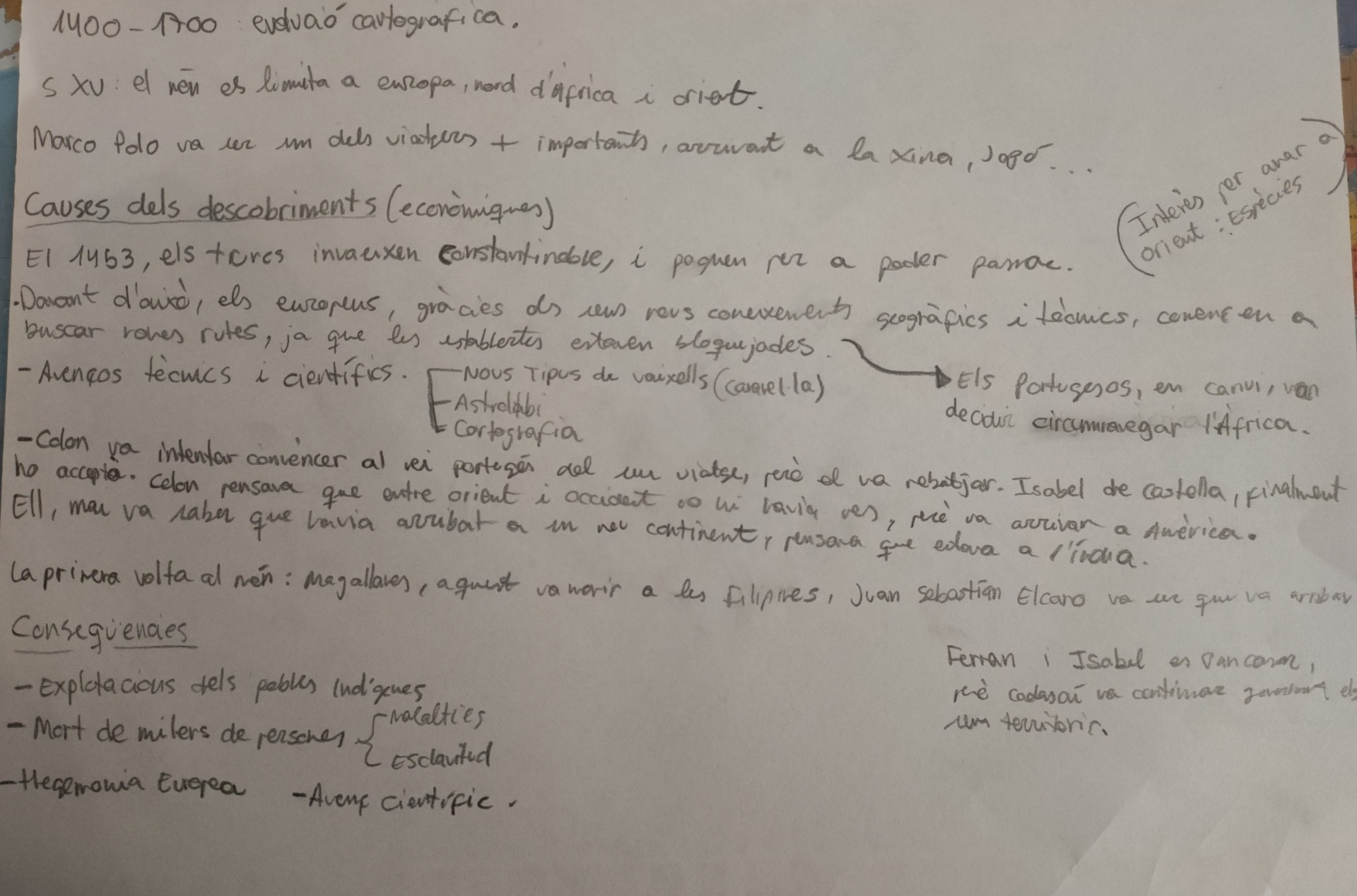 Imatge 10 : Esquema realitzat a classe